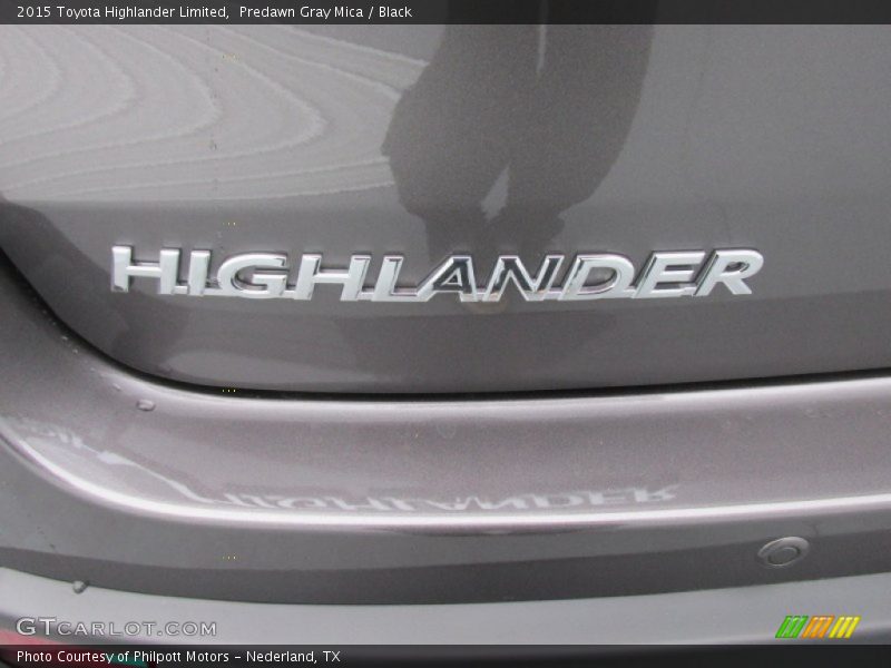 Predawn Gray Mica / Black 2015 Toyota Highlander Limited