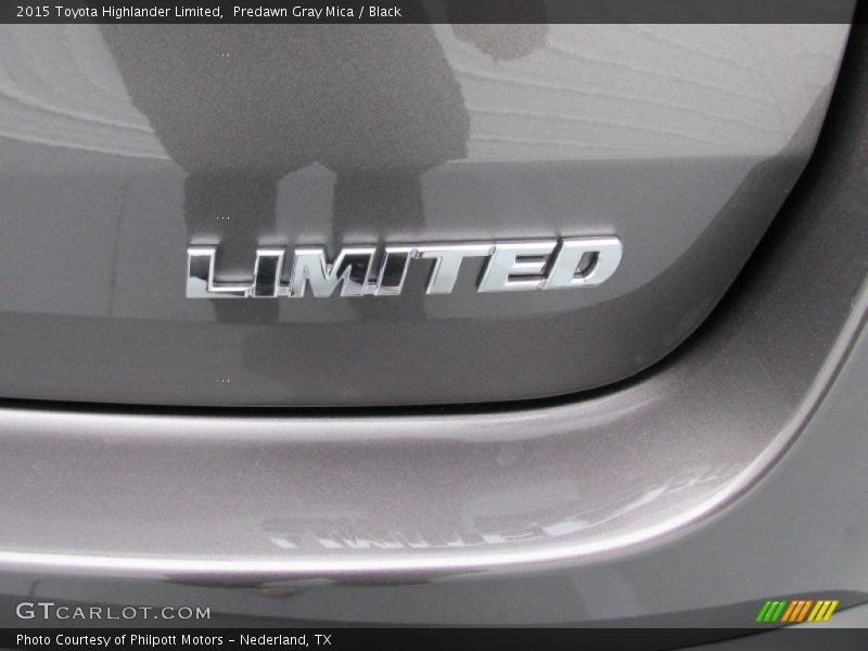 Predawn Gray Mica / Black 2015 Toyota Highlander Limited