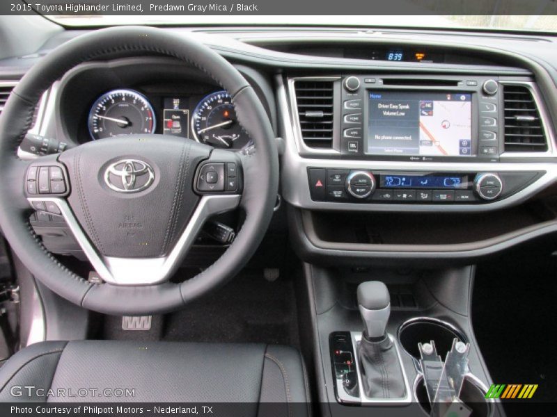 Predawn Gray Mica / Black 2015 Toyota Highlander Limited
