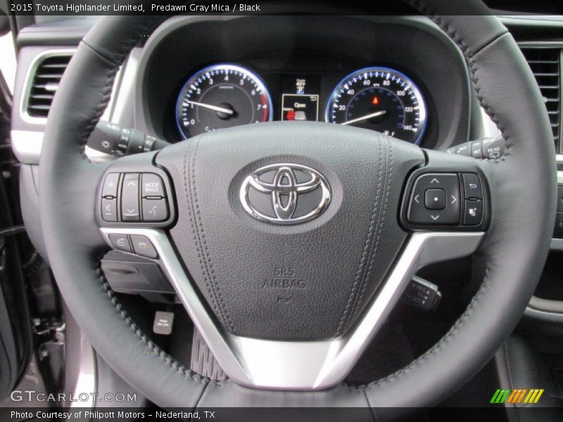 Predawn Gray Mica / Black 2015 Toyota Highlander Limited
