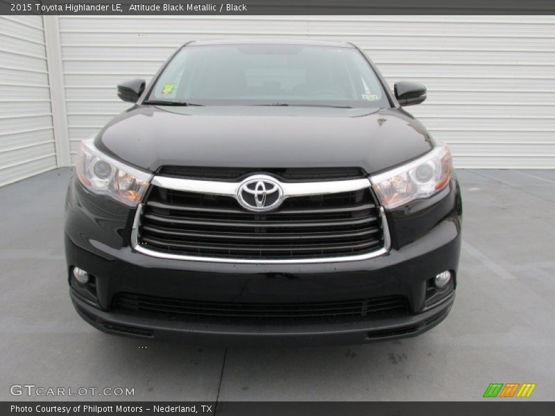 Attitude Black Metallic / Black 2015 Toyota Highlander LE