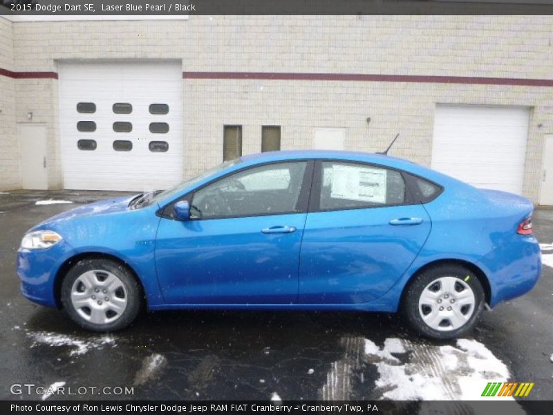 Laser Blue Pearl / Black 2015 Dodge Dart SE