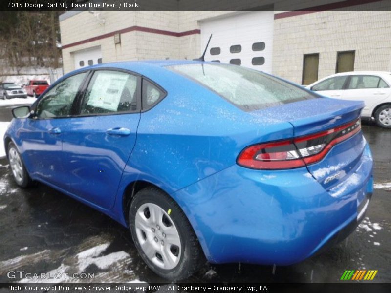 Laser Blue Pearl / Black 2015 Dodge Dart SE