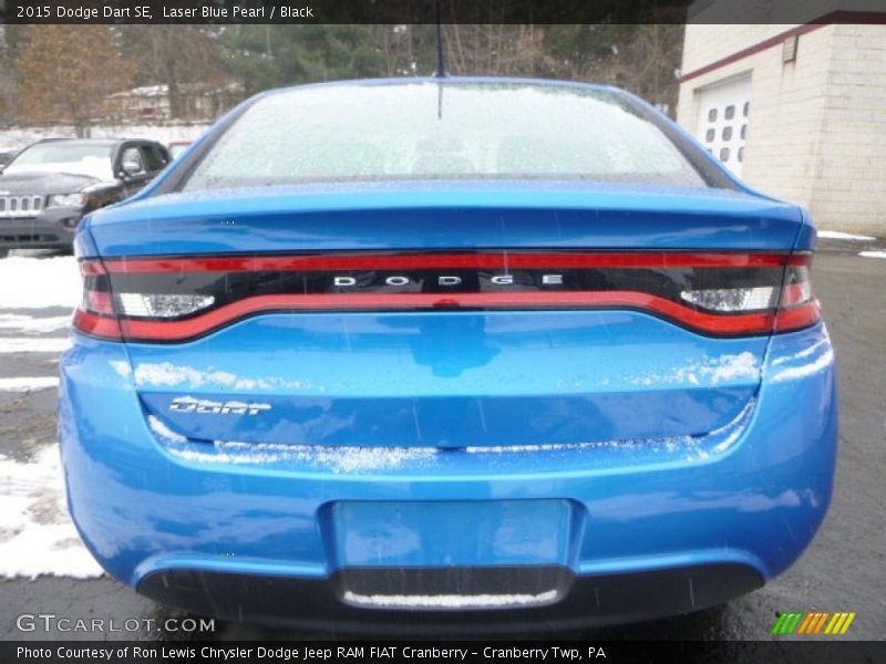 Laser Blue Pearl / Black 2015 Dodge Dart SE