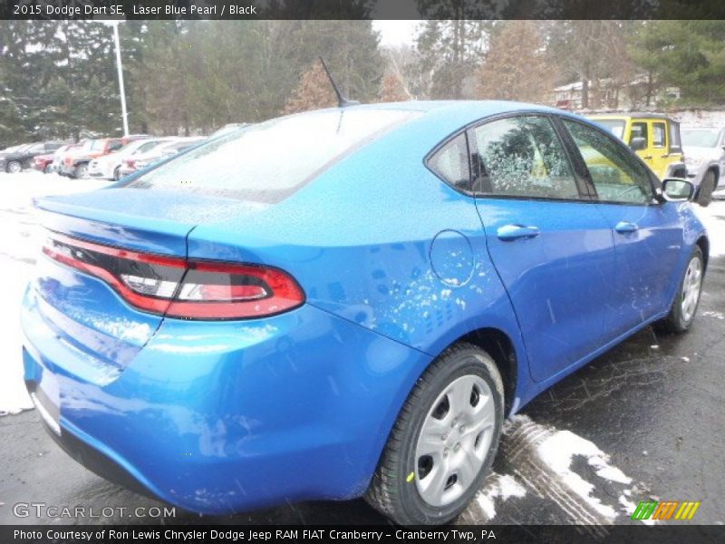 Laser Blue Pearl / Black 2015 Dodge Dart SE
