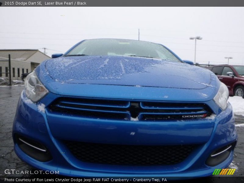 Laser Blue Pearl / Black 2015 Dodge Dart SE