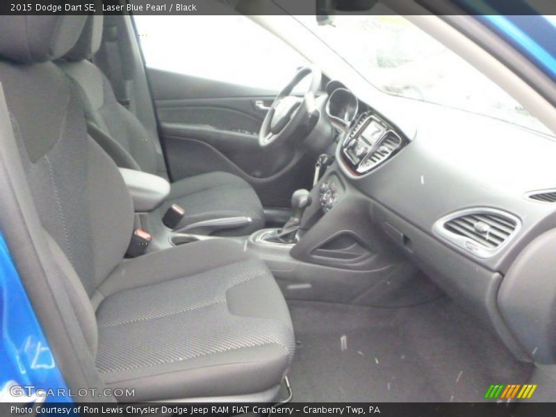 Laser Blue Pearl / Black 2015 Dodge Dart SE