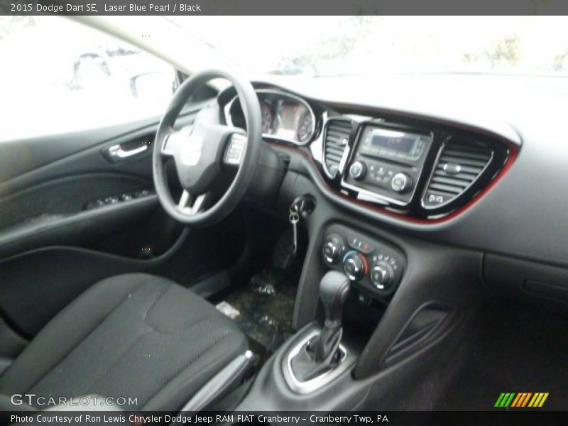Laser Blue Pearl / Black 2015 Dodge Dart SE