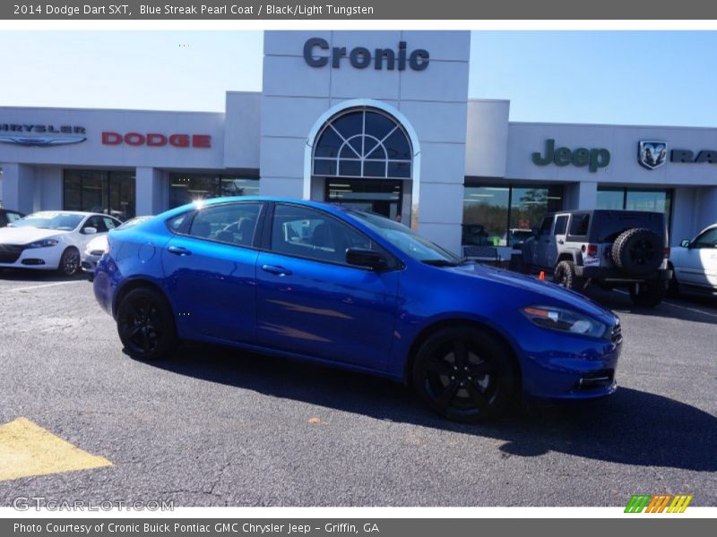 Blue Streak Pearl Coat / Black/Light Tungsten 2014 Dodge Dart SXT