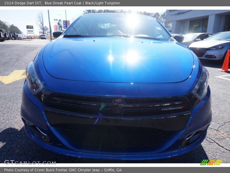 Blue Streak Pearl Coat / Black/Light Tungsten 2014 Dodge Dart SXT
