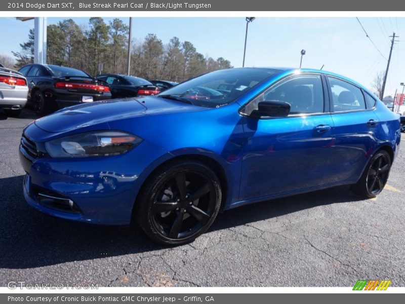 Blue Streak Pearl Coat / Black/Light Tungsten 2014 Dodge Dart SXT