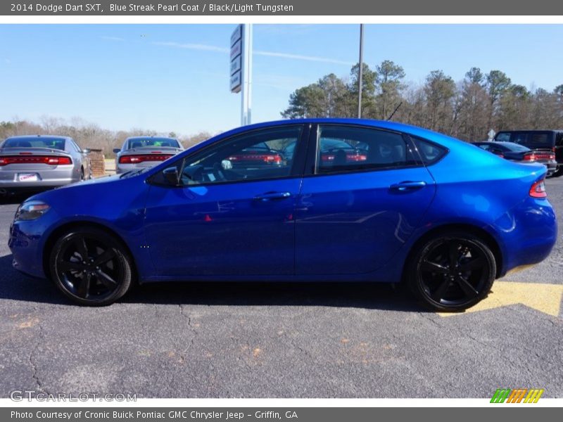 Blue Streak Pearl Coat / Black/Light Tungsten 2014 Dodge Dart SXT