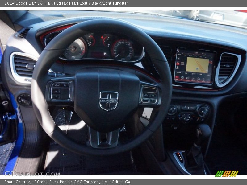 Blue Streak Pearl Coat / Black/Light Tungsten 2014 Dodge Dart SXT
