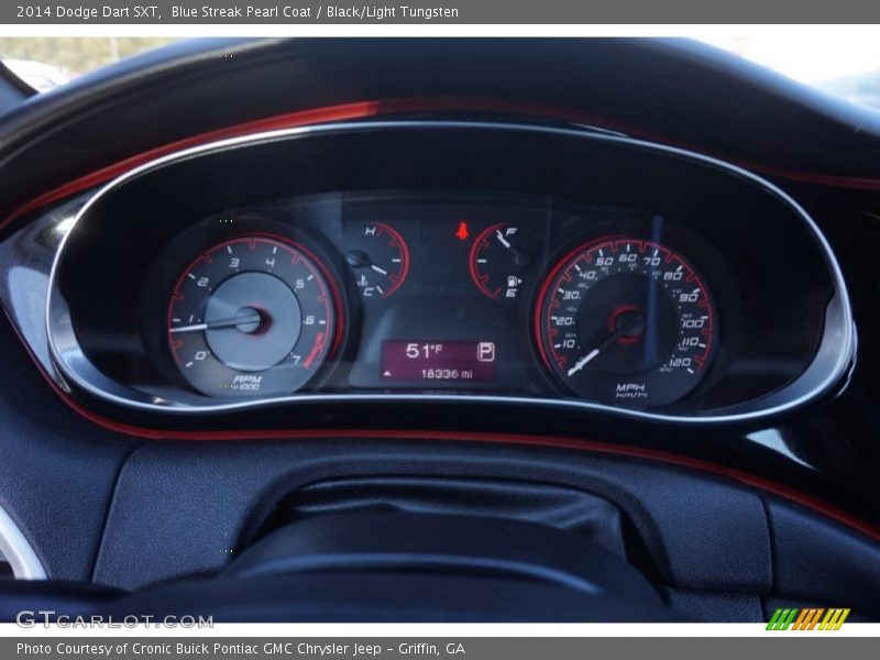 Blue Streak Pearl Coat / Black/Light Tungsten 2014 Dodge Dart SXT