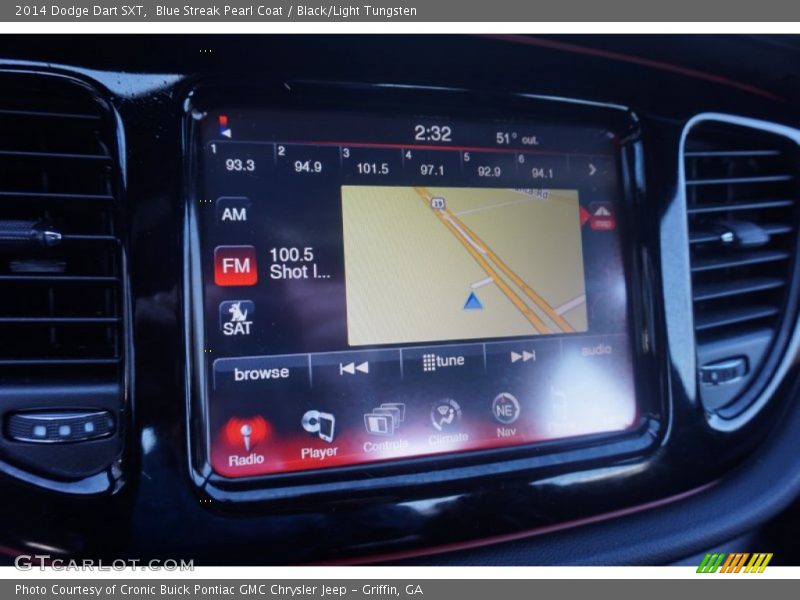 Blue Streak Pearl Coat / Black/Light Tungsten 2014 Dodge Dart SXT