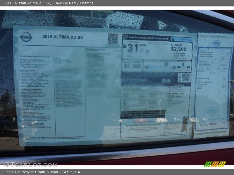 Cayenne Red / Charcoal 2015 Nissan Altima 2.5 SV