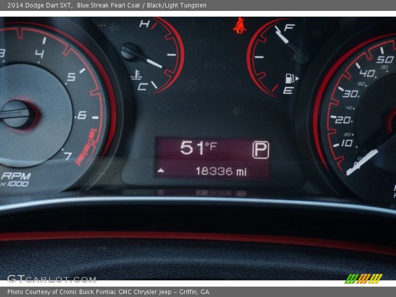 Blue Streak Pearl Coat / Black/Light Tungsten 2014 Dodge Dart SXT