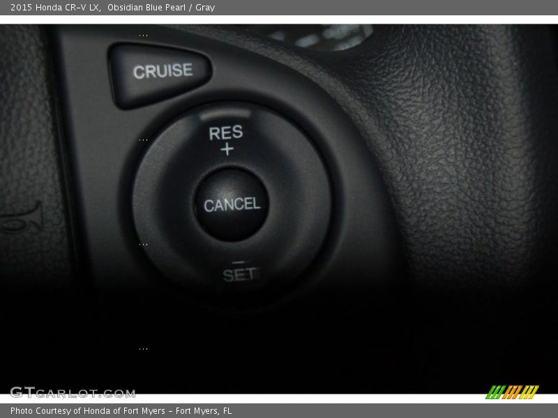 Obsidian Blue Pearl / Gray 2015 Honda CR-V LX
