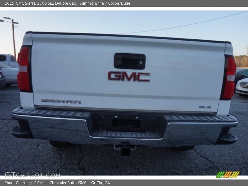 Summit White / Cocoa/Dune 2015 GMC Sierra 1500 SLE Double Cab