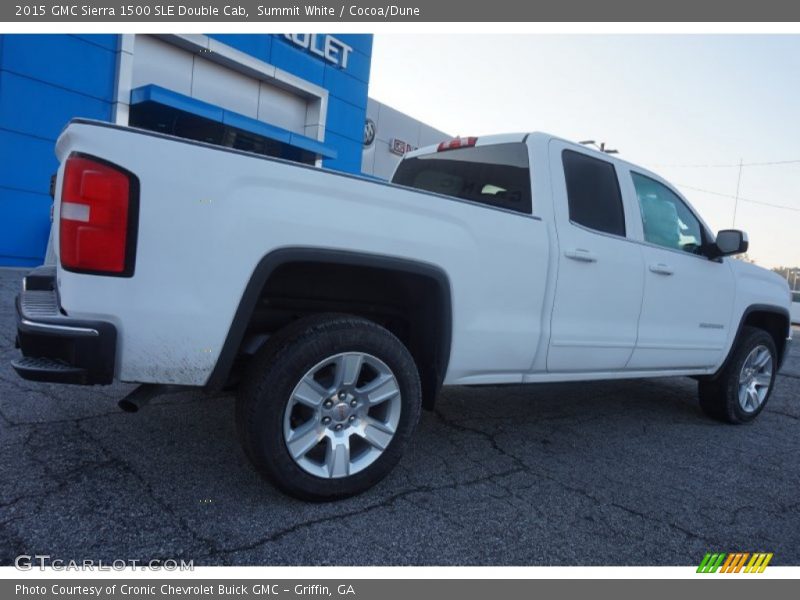 Summit White / Cocoa/Dune 2015 GMC Sierra 1500 SLE Double Cab