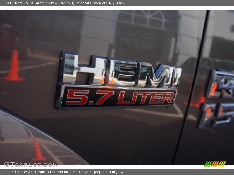 Mineral Gray Metallic / Black 2013 Ram 1500 Laramie Crew Cab 4x4