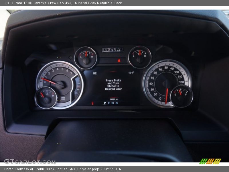 Mineral Gray Metallic / Black 2013 Ram 1500 Laramie Crew Cab 4x4