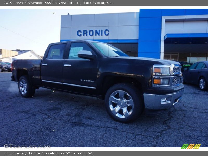 Black / Cocoa/Dune 2015 Chevrolet Silverado 1500 LTZ Crew Cab 4x4