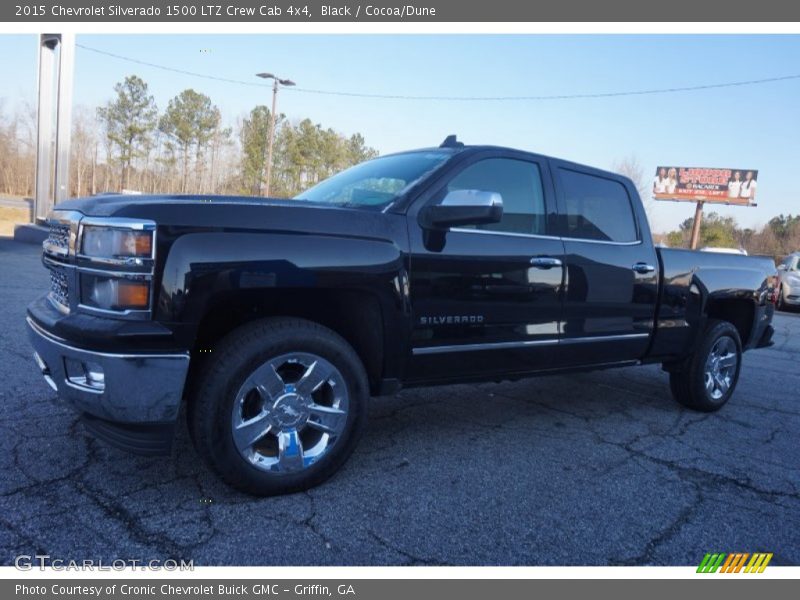 Black / Cocoa/Dune 2015 Chevrolet Silverado 1500 LTZ Crew Cab 4x4
