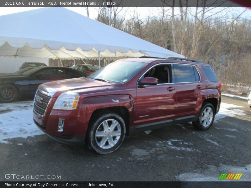 Merlot Jewel Metallic / Jet Black 2011 GMC Terrain SLT AWD