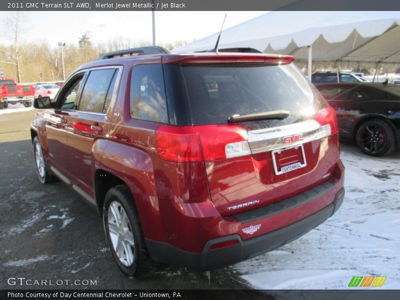 Merlot Jewel Metallic / Jet Black 2011 GMC Terrain SLT AWD