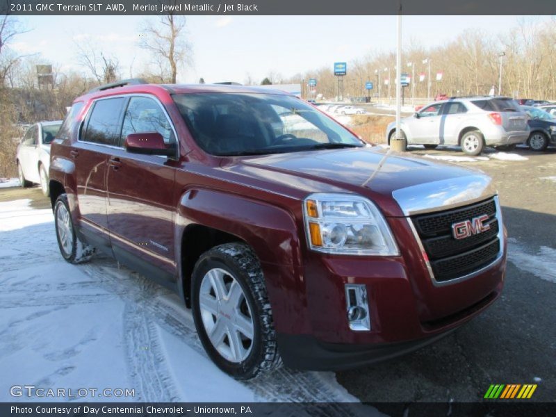 Merlot Jewel Metallic / Jet Black 2011 GMC Terrain SLT AWD