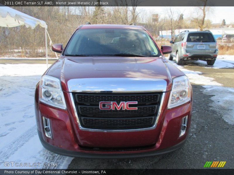 Merlot Jewel Metallic / Jet Black 2011 GMC Terrain SLT AWD