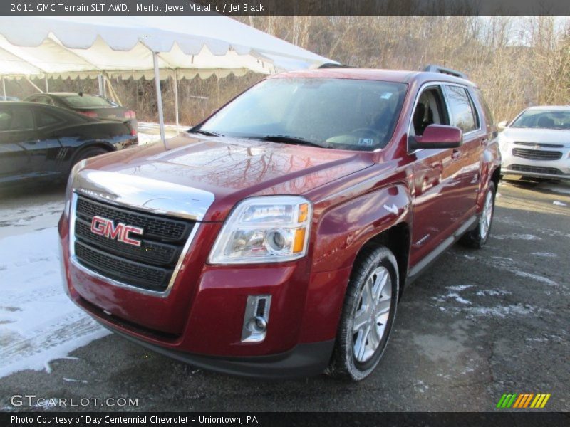 Merlot Jewel Metallic / Jet Black 2011 GMC Terrain SLT AWD
