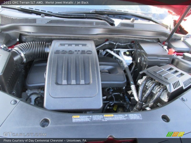 Merlot Jewel Metallic / Jet Black 2011 GMC Terrain SLT AWD
