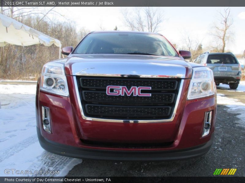 Merlot Jewel Metallic / Jet Black 2011 GMC Terrain SLT AWD