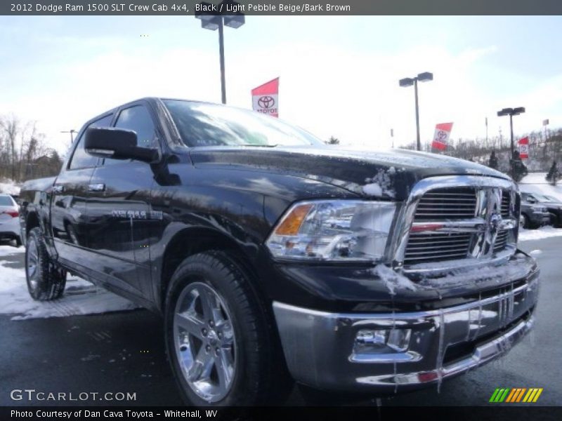Black / Light Pebble Beige/Bark Brown 2012 Dodge Ram 1500 SLT Crew Cab 4x4