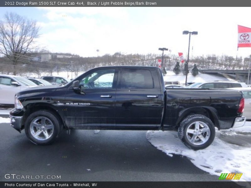Black / Light Pebble Beige/Bark Brown 2012 Dodge Ram 1500 SLT Crew Cab 4x4