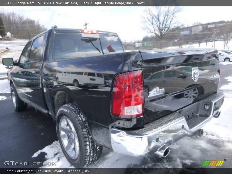 Black / Light Pebble Beige/Bark Brown 2012 Dodge Ram 1500 SLT Crew Cab 4x4
