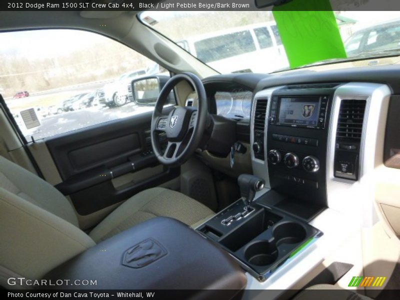 Black / Light Pebble Beige/Bark Brown 2012 Dodge Ram 1500 SLT Crew Cab 4x4