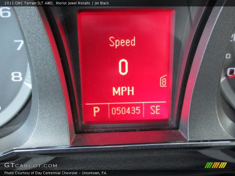 Merlot Jewel Metallic / Jet Black 2011 GMC Terrain SLT AWD