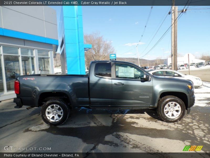 Cyber Gray Metallic / Jet Black 2015 Chevrolet Colorado LT Extended Cab 4WD