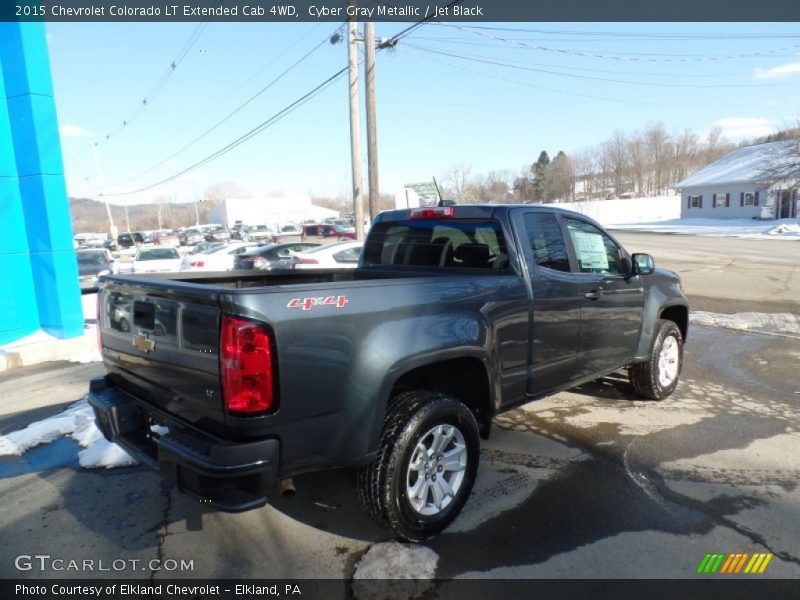 Cyber Gray Metallic / Jet Black 2015 Chevrolet Colorado LT Extended Cab 4WD
