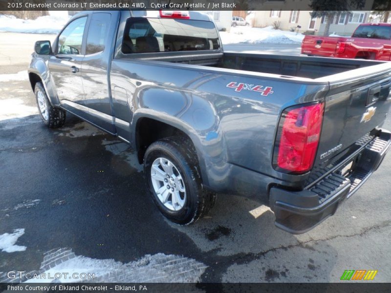 Cyber Gray Metallic / Jet Black 2015 Chevrolet Colorado LT Extended Cab 4WD