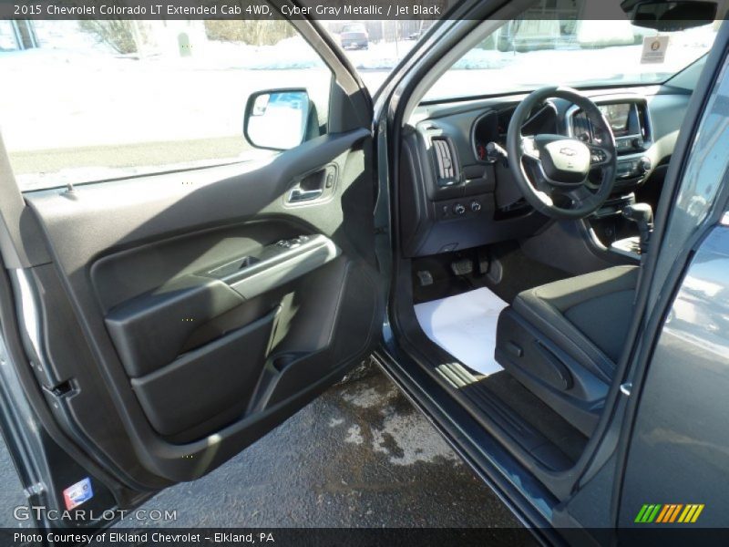 Cyber Gray Metallic / Jet Black 2015 Chevrolet Colorado LT Extended Cab 4WD