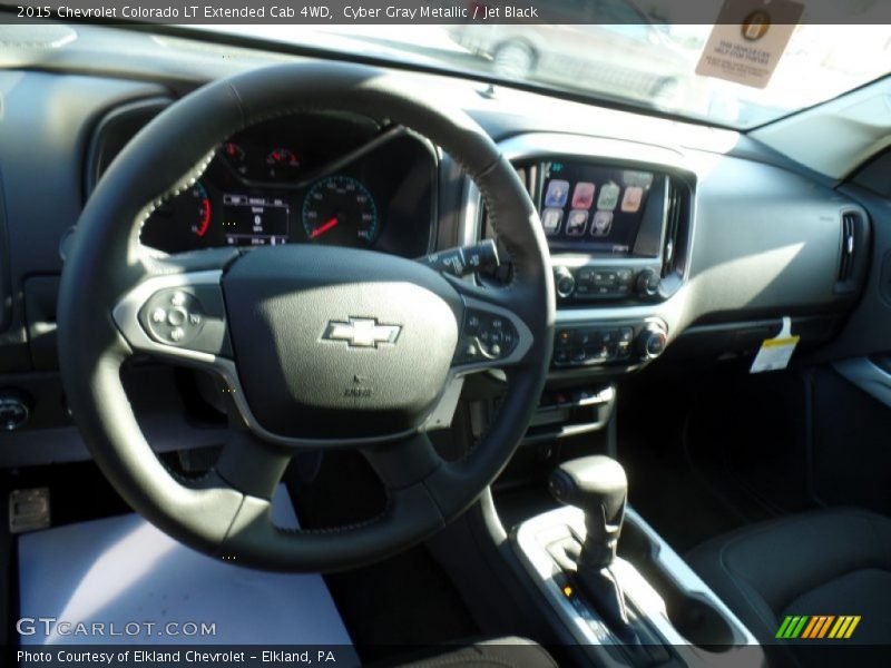 Cyber Gray Metallic / Jet Black 2015 Chevrolet Colorado LT Extended Cab 4WD