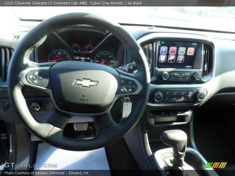 Cyber Gray Metallic / Jet Black 2015 Chevrolet Colorado LT Extended Cab 4WD