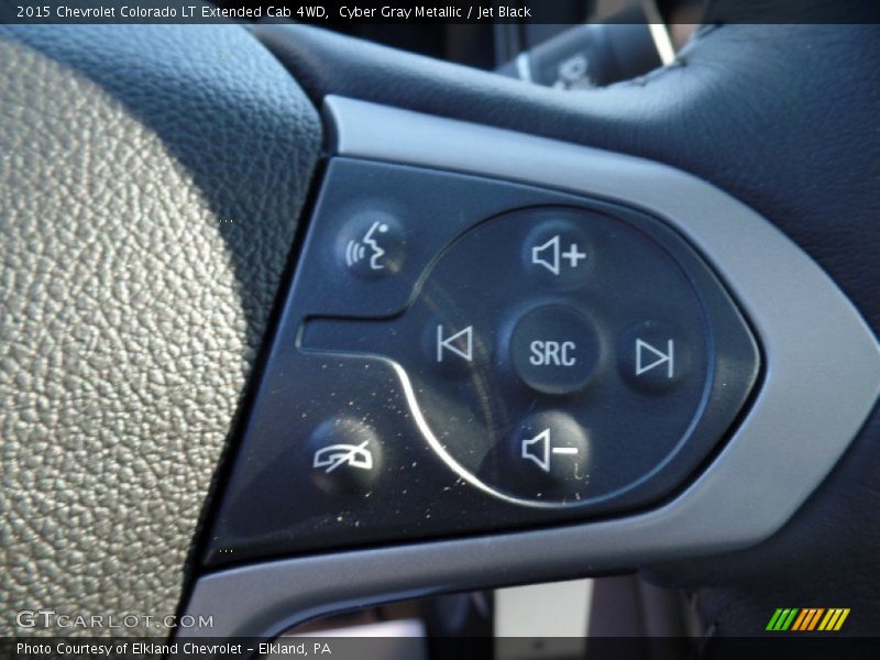 Cyber Gray Metallic / Jet Black 2015 Chevrolet Colorado LT Extended Cab 4WD