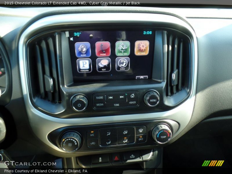 Cyber Gray Metallic / Jet Black 2015 Chevrolet Colorado LT Extended Cab 4WD