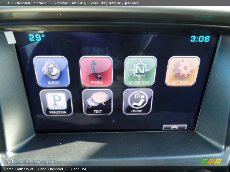 Cyber Gray Metallic / Jet Black 2015 Chevrolet Colorado LT Extended Cab 4WD