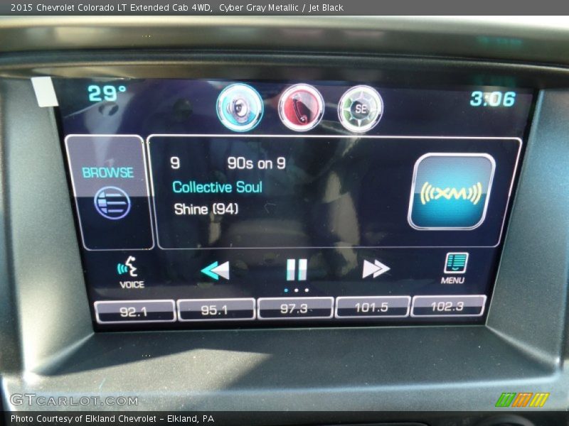 Cyber Gray Metallic / Jet Black 2015 Chevrolet Colorado LT Extended Cab 4WD